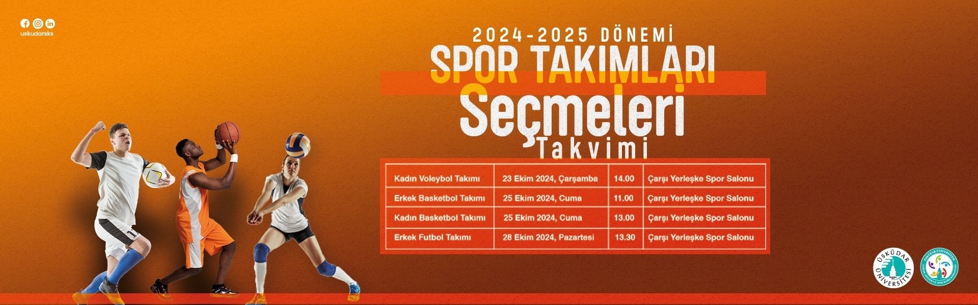 2024-2025 Spor Takımları Seçmeleri