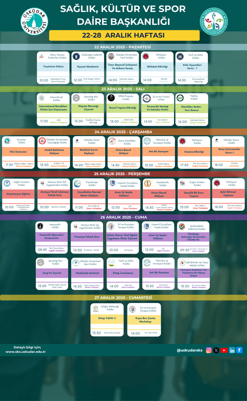 December 22–28, 2025 | This Week at SKS